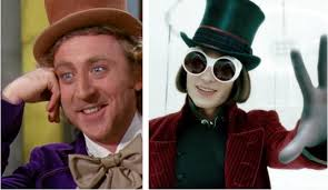 Gene Wilder interpretou Willy Wonka em Willy Wonka & the Chocolate Factory, dirigido por Mel Stuart. Sua atuação é amplamente celebrada por combinar carisma, excentricidade e um toque de mistério. Johnny Depp assumiu o papel em Charlie and the Chocolate Factory, dirigido por Tim Burton. Sua interpretação é mais excêntrica e sombria, refletindo o estilo visual característico de Burton.