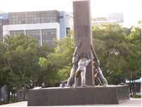 Monumento às Três Raças (miscigenação brasileira). - Goiânia - GO